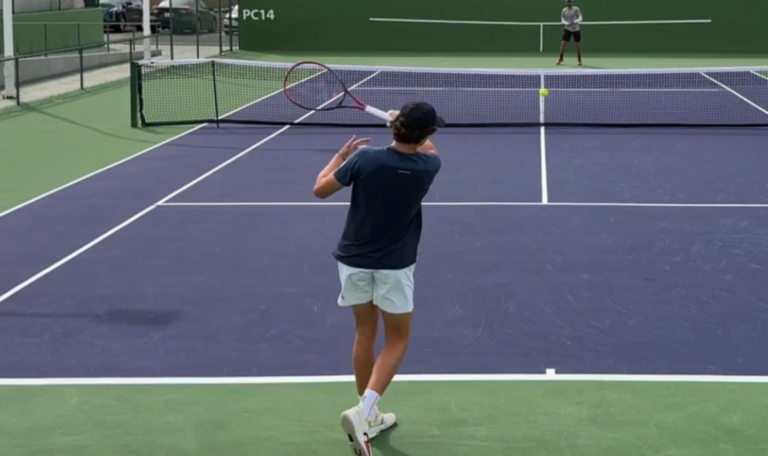 Joao Fonseca Practice Indian Wells